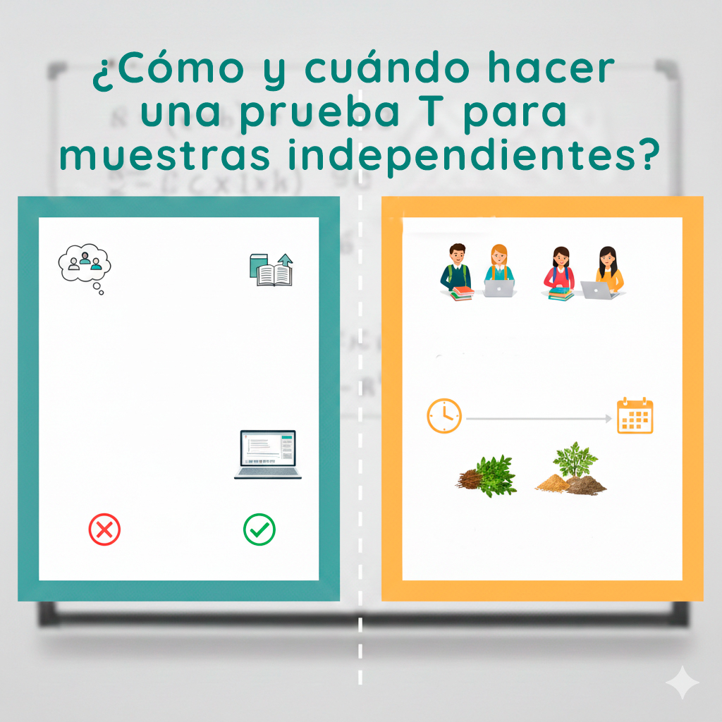 <strong>¿Cómo y cuándo hacer una prueba T para muestras independientes?</strong>